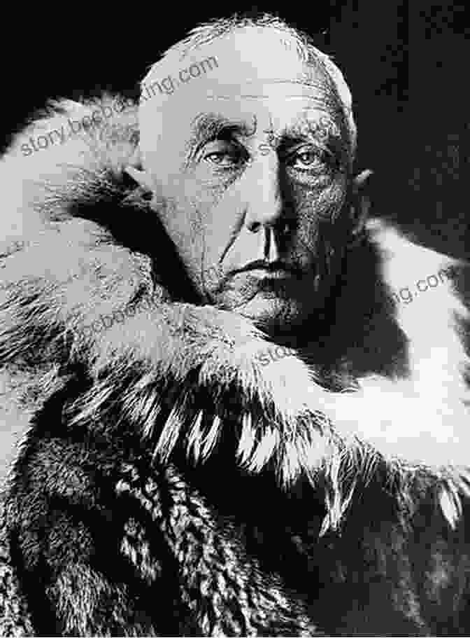 A Black And White Portrait Of Roald Amundsen, A Norwegian Polar Explorer, With A Determined Expression And Piercing Eyes The Last Viking: The Extraordinary Life Of Roald Amundsen