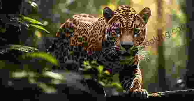 A Breathtaking Image Of A Jaguar Gracefully Traversing A Lush Rainforest Canopy Facts About The Jaguar (A Picture For Kids 286)
