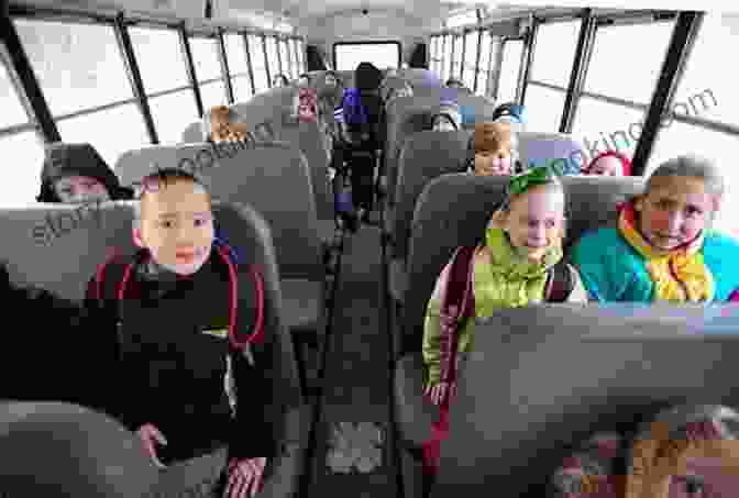 A Group Of Kindergarteners Are Sitting On A School Bus. They Are All Smiling And Excited. Kindergarteners On Their First School Bus