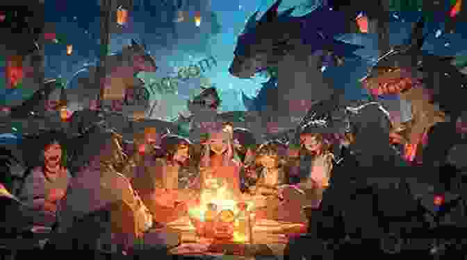 A Heartwarming Scene Featuring The Dragon Characters Gathered Around A Campfire, Highlighting The Strong Bonds Of Friendship And Unity That Form Throughout The Series. Wings Of Fire: The Brightest Night: A Graphic Novel (Wings Of Fire Graphic Novel #5) (Wings Of Fire Graphix)