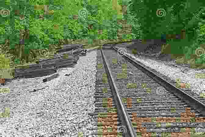 A Hiker Respectfully Stepping Around A Pile Of Railroad Ties, Showing Reverence For The Site's History And Potential Spiritual Significance Haunted Rail Trails Train Tracks: Forgotten Pathways