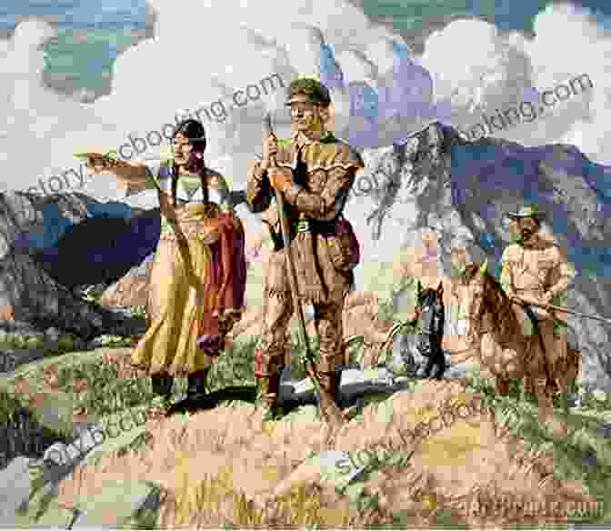 A Painting Depicting Sacagawea With Lewis And Clark, Standing On A Riverbank With Mountains In The Background. Sacagawea (Carter G Woodson Award (Awards))