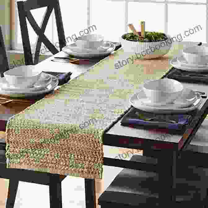 A Rustic Table Setting With A Quilted Table Runner, Wooden Placemats, And A Cozy Fireplace In The Background Pat Sloan S Tantalizing Table Toppers: A Dozen Eye Catching Quilts To Perk Up Your Home