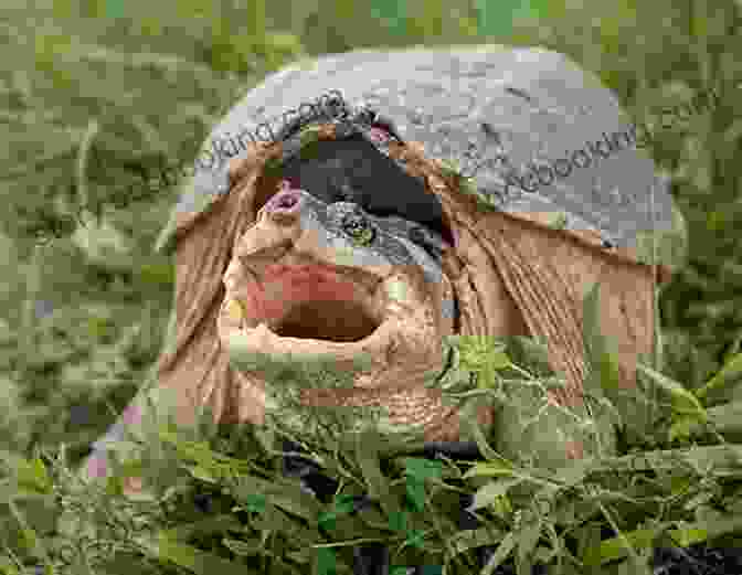 A Snapping Turtle With Its Mouth Open, Showing Its Sharp Teeth. Facts About The Snapping Turtle (A Picture For Kids 376)