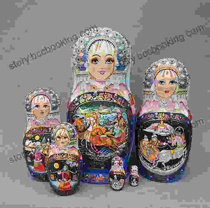 A Traditional Russian Nesting Doll, Depicting A Family Of Eight, Each Adorned With Intricate Designs And Symbols. Nesting Dolls: Matryoshka Sherri Granato