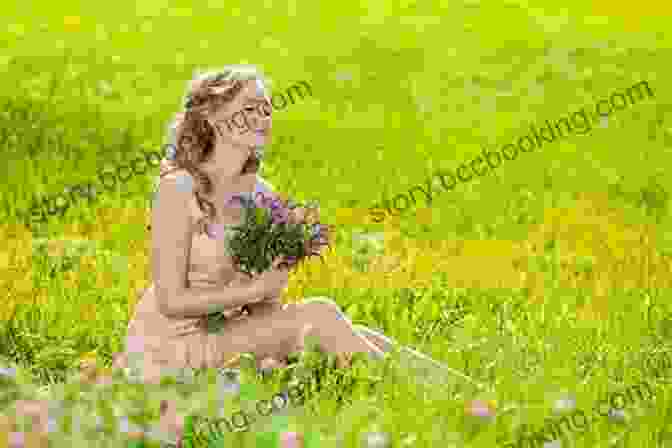 A Woman Sitting In A Meadow, Surrounded By Nature's Beauty. Garden Party: (Nature Themed Whimsical For Girls And Women Beautiful Illustration And Quote Book)