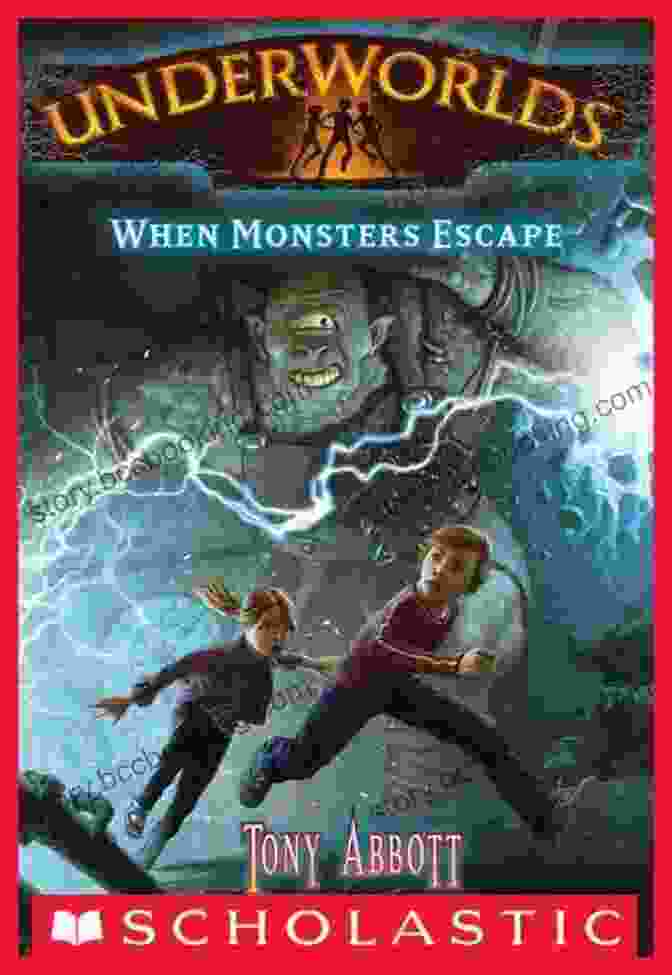 Book Cover Of 'When Monsters Escape Underworlds' By Tony Abbott, Featuring A Dark Forest With Glowing Eyes In The Distance When Monsters Escape (Underworlds #2) Tony Abbott
