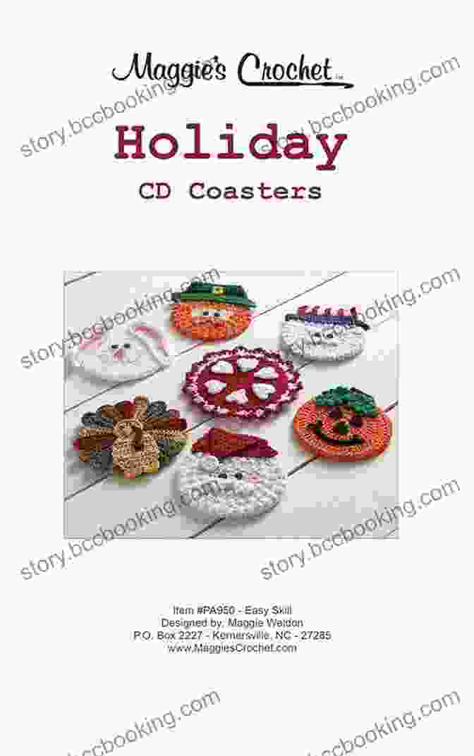 Crochet Pattern Holiday CD Coaster Pa950: Decorating The Home Crochet Pattern Holiday CD Coaster PA950
