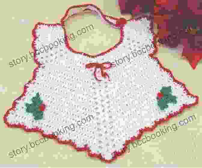 Image Of A Crocheted Christmas Bib Crochet Pattern Christmas Bib PA221 R