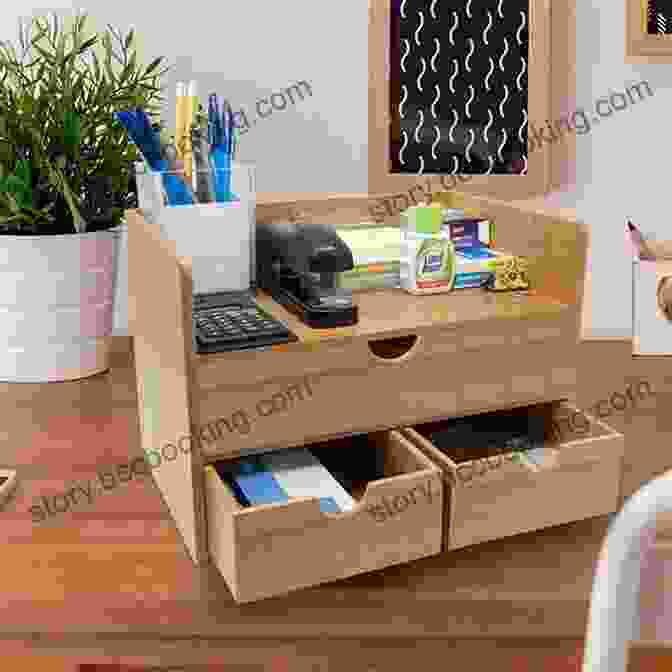 Image Of A Desk With Shelves And Organizers To Maximize Vertical Space 50 Things To Know To Be Organized At Work (50 Things To Know About Cleaning: Declutter Organize Downsize)