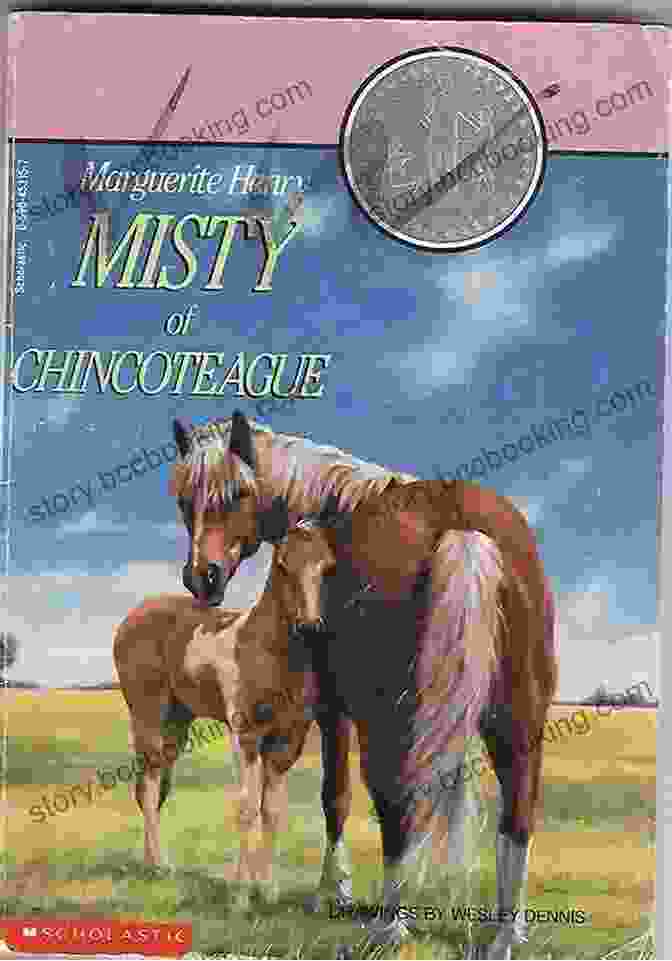 Misty Twilight Book Cover, Featuring A Chincoteague Pony On A Beach At Sunrise. Misty S Twilight Marguerite Henry