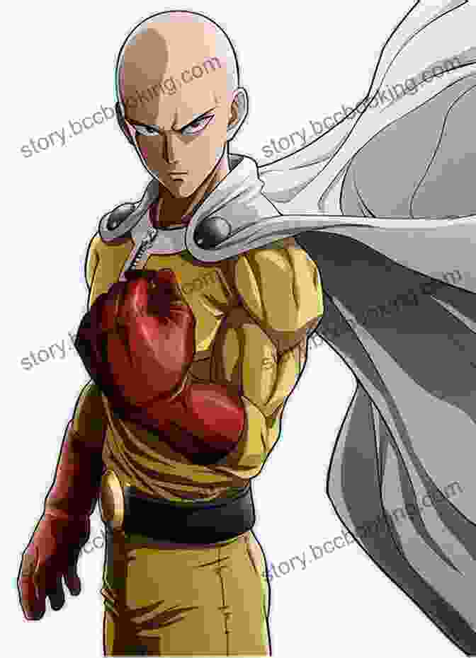 Saitama, The Bald Hero, Strikes A Heroic Pose With Fists Ablaze One Punch Man Vol 5 ONE
