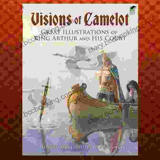 Song Of Camelot Book Cover By Lou Paget, Featuring An Image Of King Arthur Drawing The Sword From The Stone, Surrounded By A Vibrant Tapestry Of Arthurian Characters And Scenes. Song Of Camelot Lou Paget
