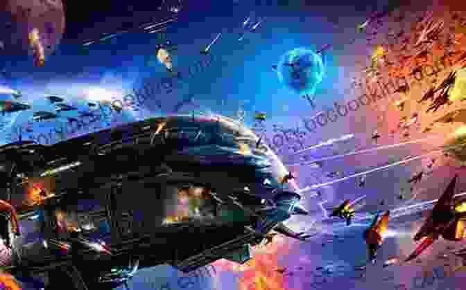 Spaceship Battle From Galactic Survey Colony Depicting A Fierce Clash Between Human And Alien Forces GALACTIC SURVEY (COLONY 3) Richard F Weyand