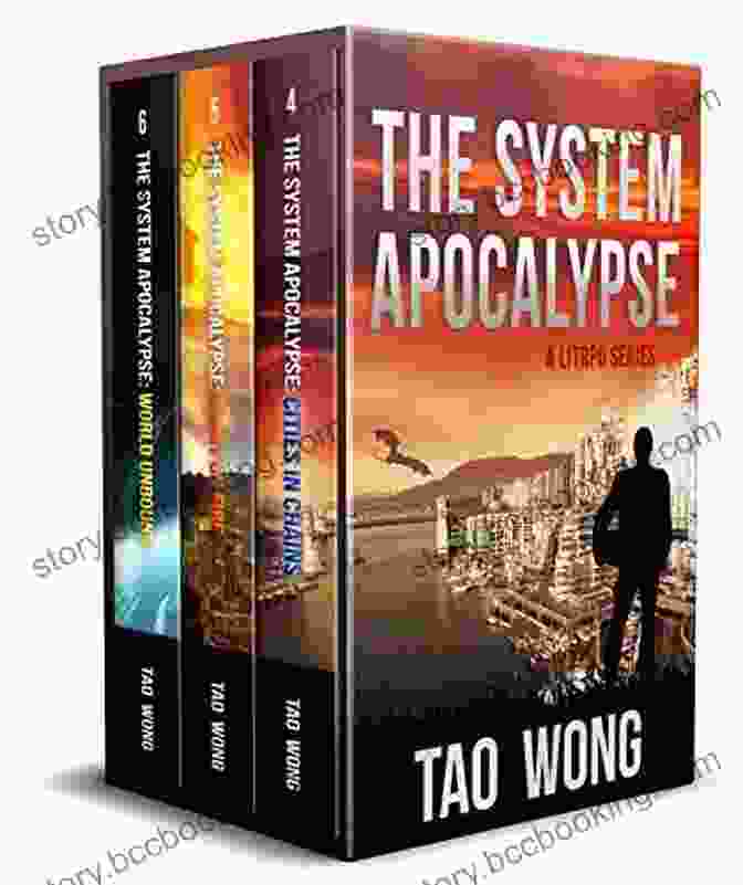 The Cover Of The System Apocalypse Omnibus, Featuring A Post Apocalyptic Cityscape With Humans Fighting Off Alien Invaders The System Apocalypse 1 3: The Post Apocalyptic LitRPG Fantasy (The System Apocalypse Omnibus 1)