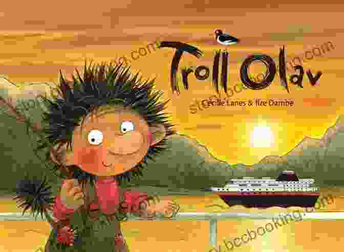 Troll Olav Facing A Towering Giant Chasing The Northern Lights: The Adventures Of Troll Olav