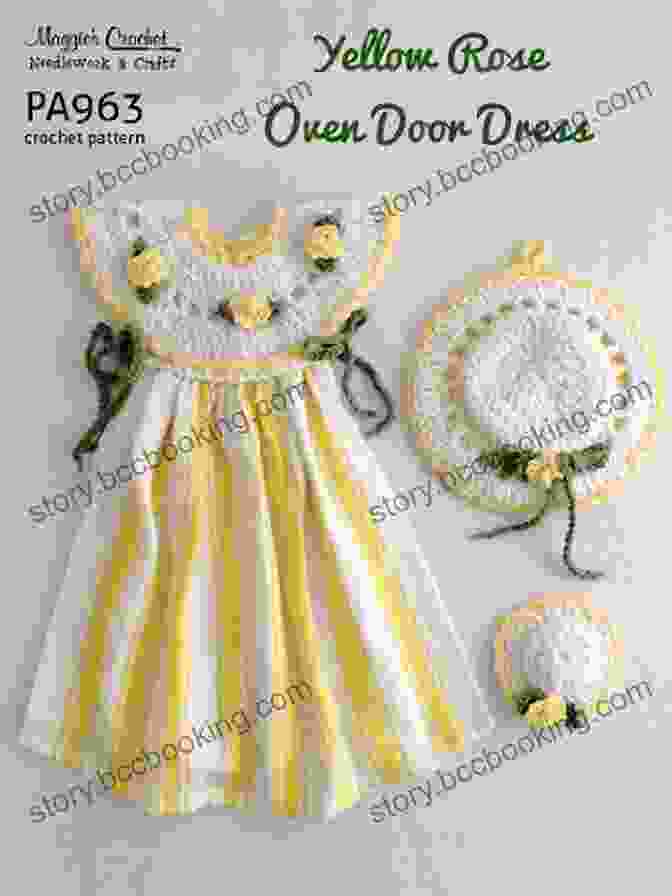Yellow Rose Potholder Crochet Pattern Yellow Rose Oven Door Dress Set PA963 R