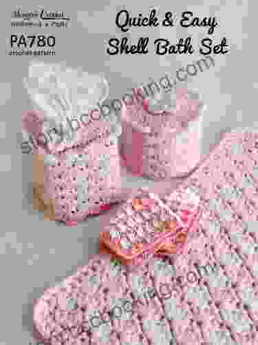 Crochet Pattern Shell Bathroom Set PA780 R