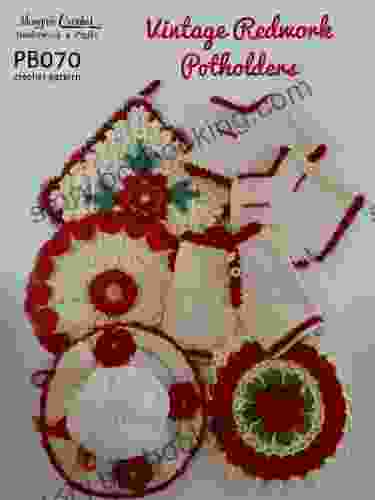 Crochet Pattern Vintage Redwork Potholders PB070 R